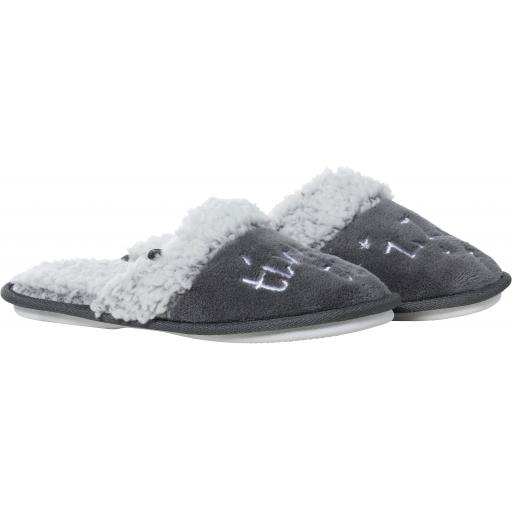 Rebelle Slippers TIME TO "ZZZ" Grey LAST SIZE 3/4 SALE...SALE...SALE