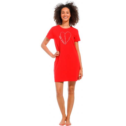 Rebelle NIGHTDRESS Hearts Red