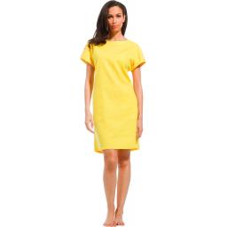 Pastunette Lemon Linen Dress on model.jpg