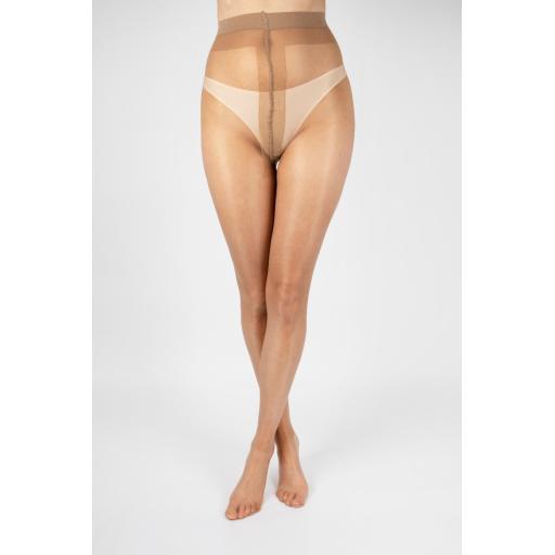 Aristoc 10 Denier Nude tights on model front.jpg