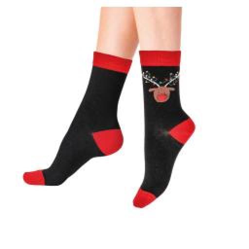 Pretty Polly CHRISTMAS REINDEER SOCKS
